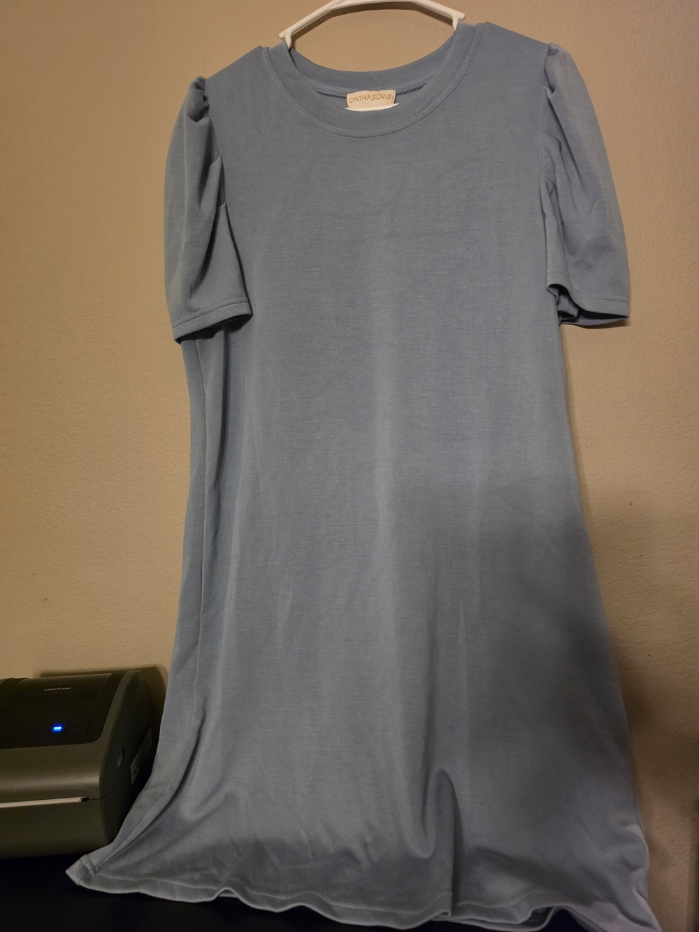 Cynthia Rowley Light Blue Short Sleeve Tee Dress